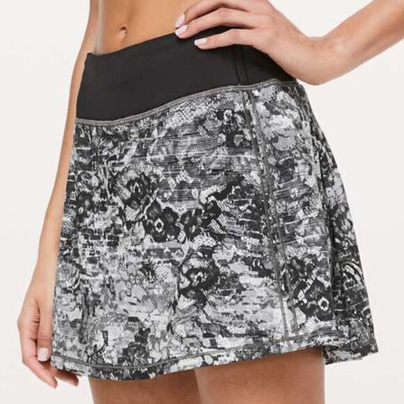 Lululemon Pace Rival Skirt (Tall) *No Panels 15" - 2 Masked Lace Starlight Black - Picture 2 of 8